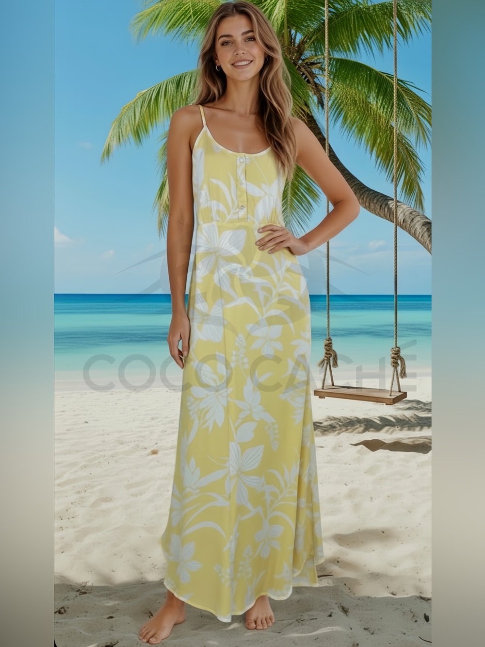 Tropical Print Cami Dress - Picture 4 of 13